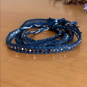 Nakamol Navy Wrap Beaded Bracelet
